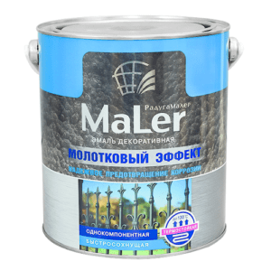 Эмаль "Maler-Радуга" декор. с мол. эффектом ВИШНЕВ. 2.5л